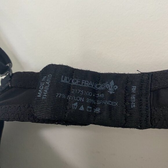 Lily of France Black T Shirt Bra Size 34B - Picture 4 of 5